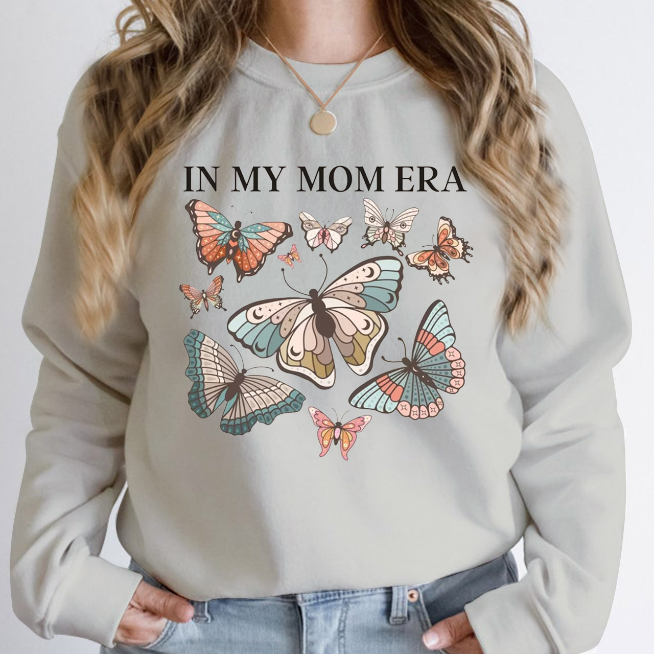 Mom Era Butterfly Sweatshirt