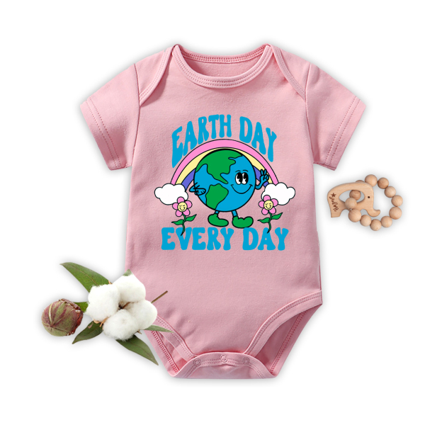 Retro Design Earth Day Every Day Bodysuit For Baby