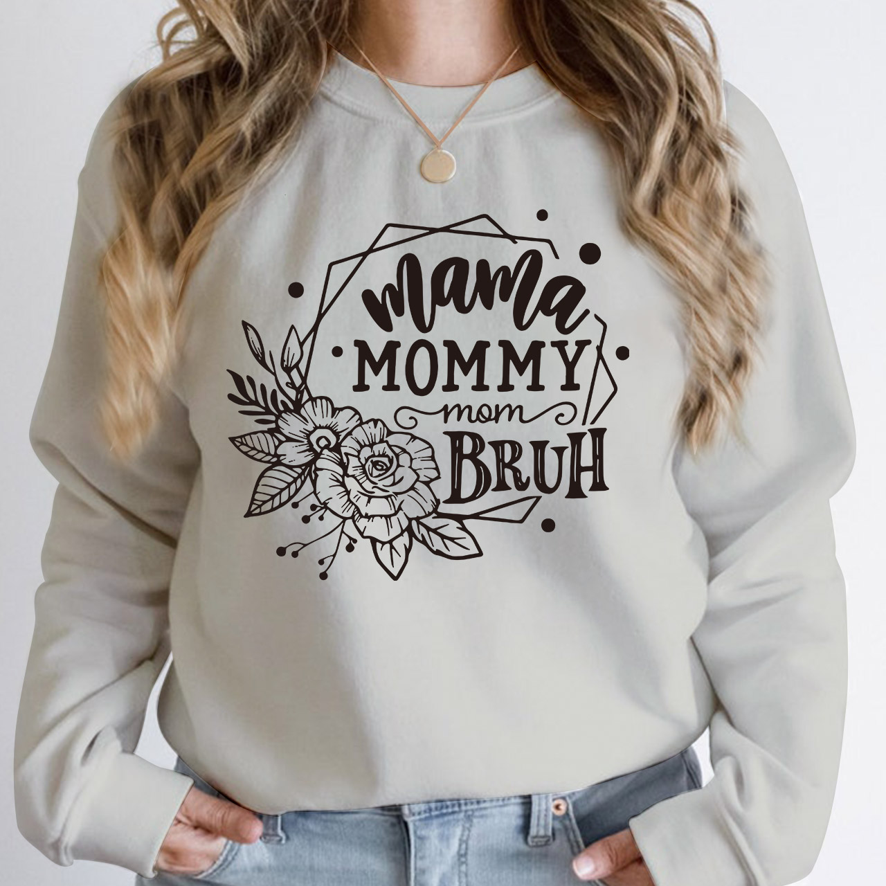 Mama Mommy Mom Bruh Retro Gift Sweatshirt For Mom
