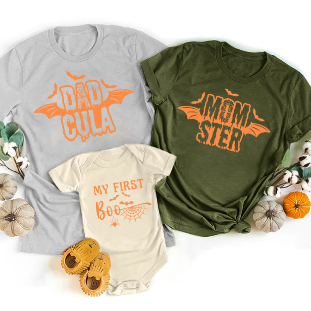 First Halloween New Born Family Matching T-Shirts