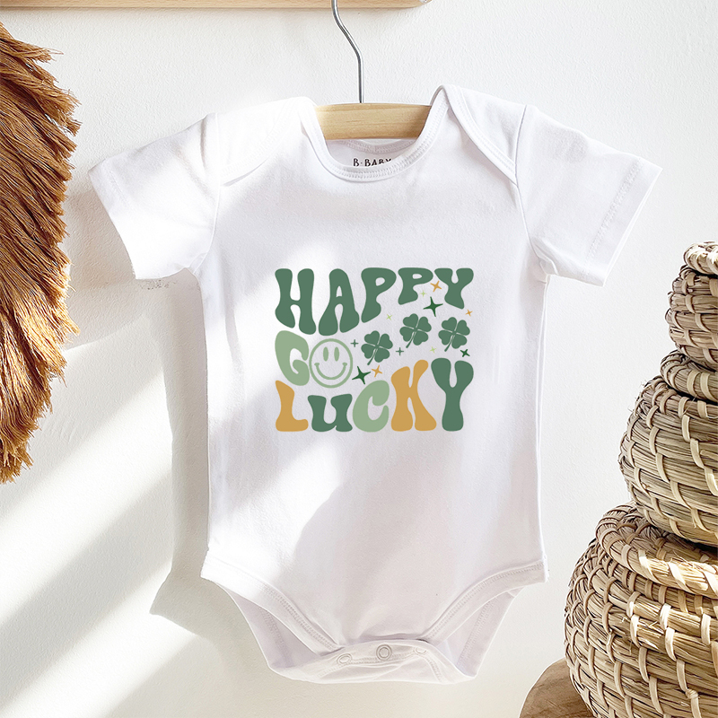 Happy Go Lucky Retro Bodysuit For Baby