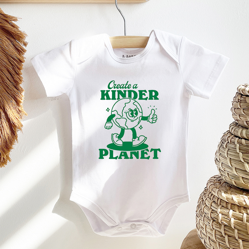 Create A Kinder Planet Retro Quote Bodysuit For Baby