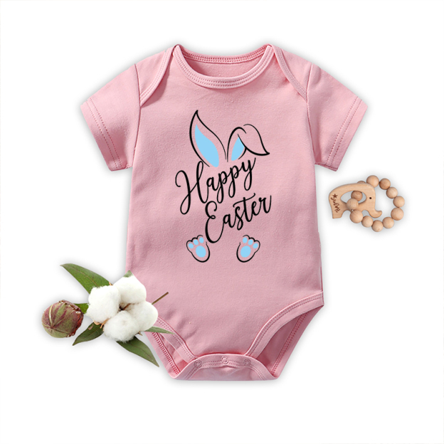 Happy Easter Pink&Blue Bodysuit For Baby