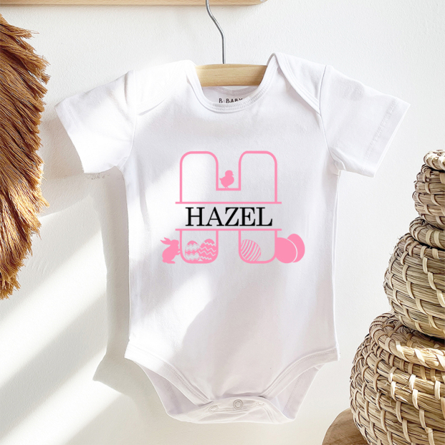 Personalized Initials Easter Bodysuit For Baby