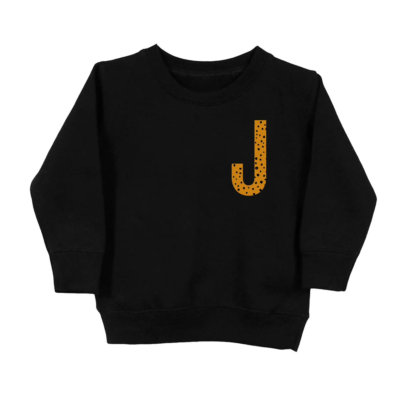 Personalized SPOTTY LEOPARD Initial Sweatshirt For Kids