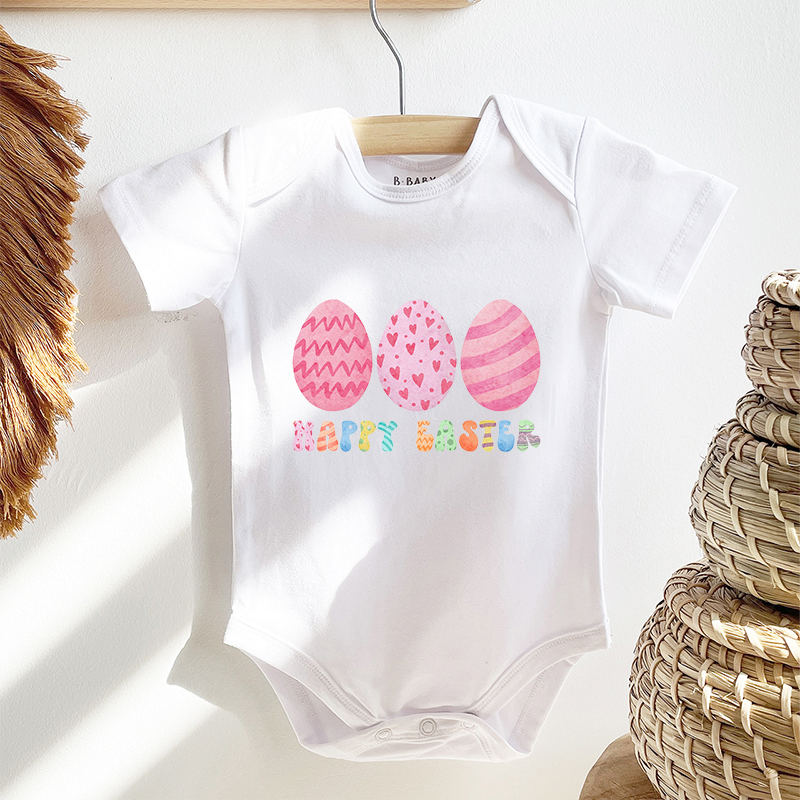 Happy Easter Eggs Bodysuit For Baby