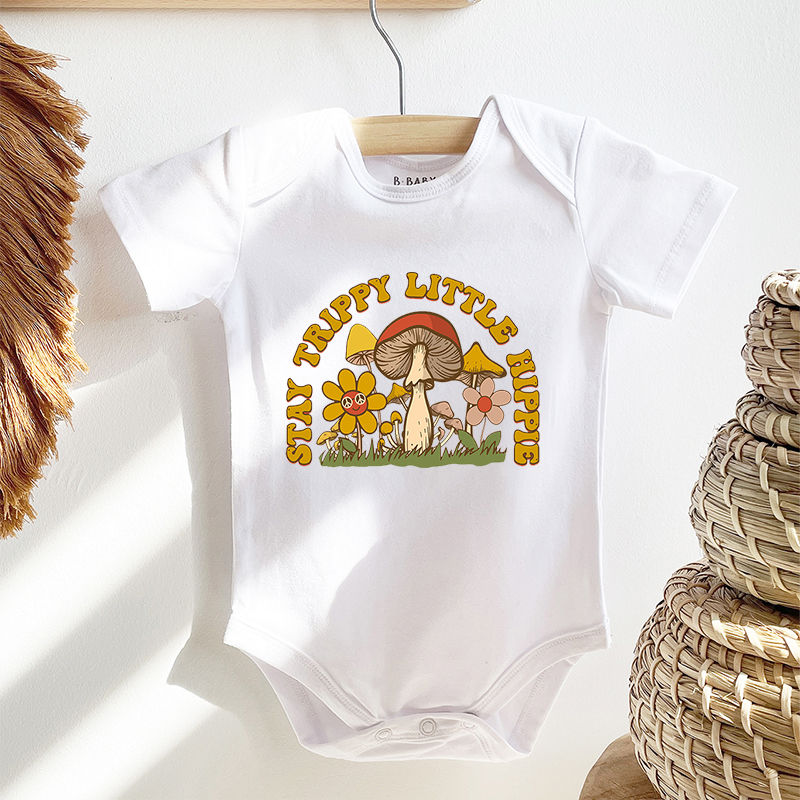 Stay Trippy Little Hippie Bodysuit For Baby