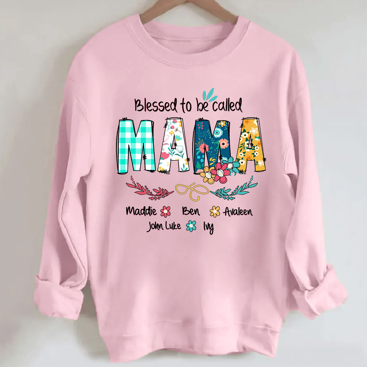 [Copy]Personalized Spring Sweatshirt With Kids Name