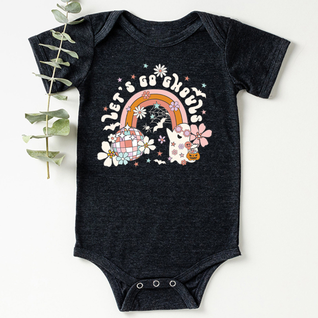 Let's Go Ghouls Retro Natural Baby Bodysuit