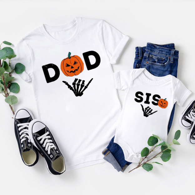 Personalized Pumpkin Member Halloween Family Matching Shirts