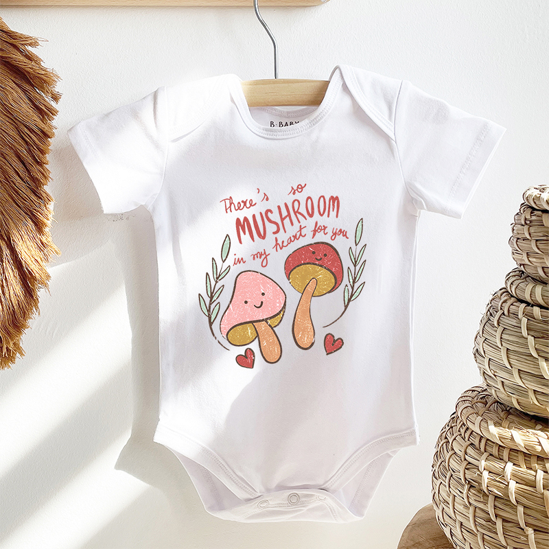 There's No Mushroom In My Heart Fo You Bodysuit For Baby