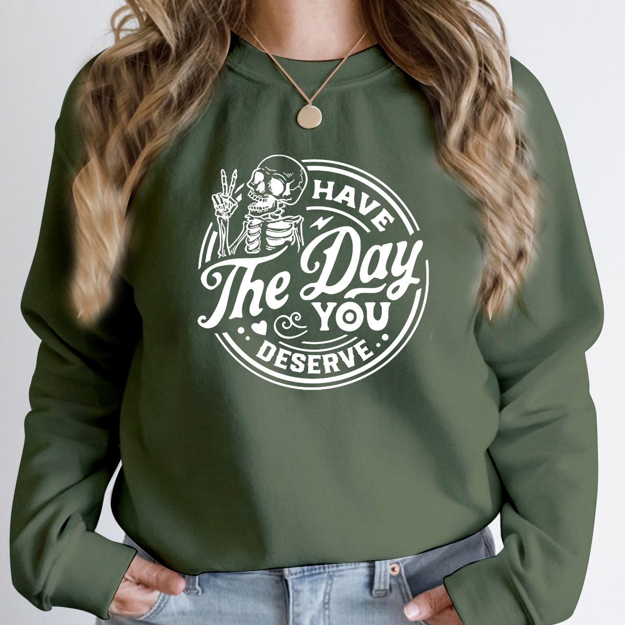 Have The Day You Deserve Mom Halloween Sweatshirt