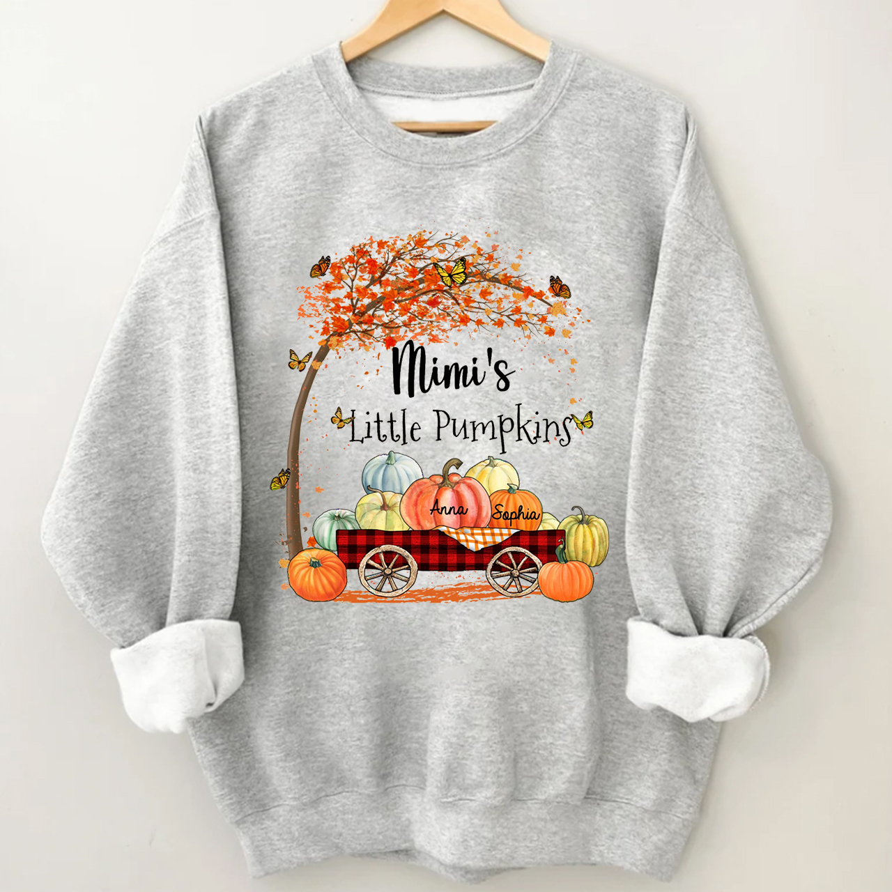 Custom Nickname Little Pumpkin Fall Halloween Sweatshirt
