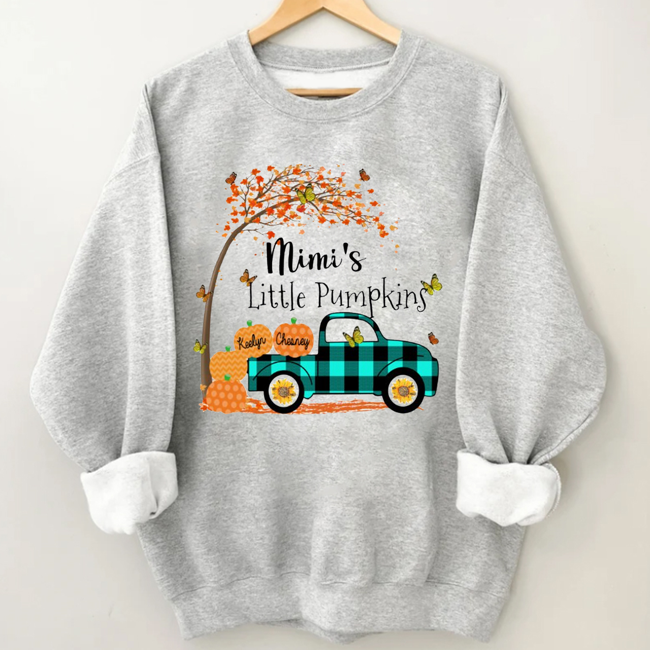 Personalized Pumpkin Truck Halloween Sweatshirt