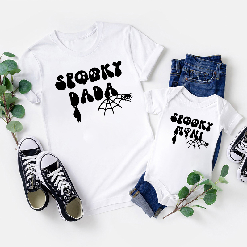Halloween Spooky Spider Web Matching Shirts