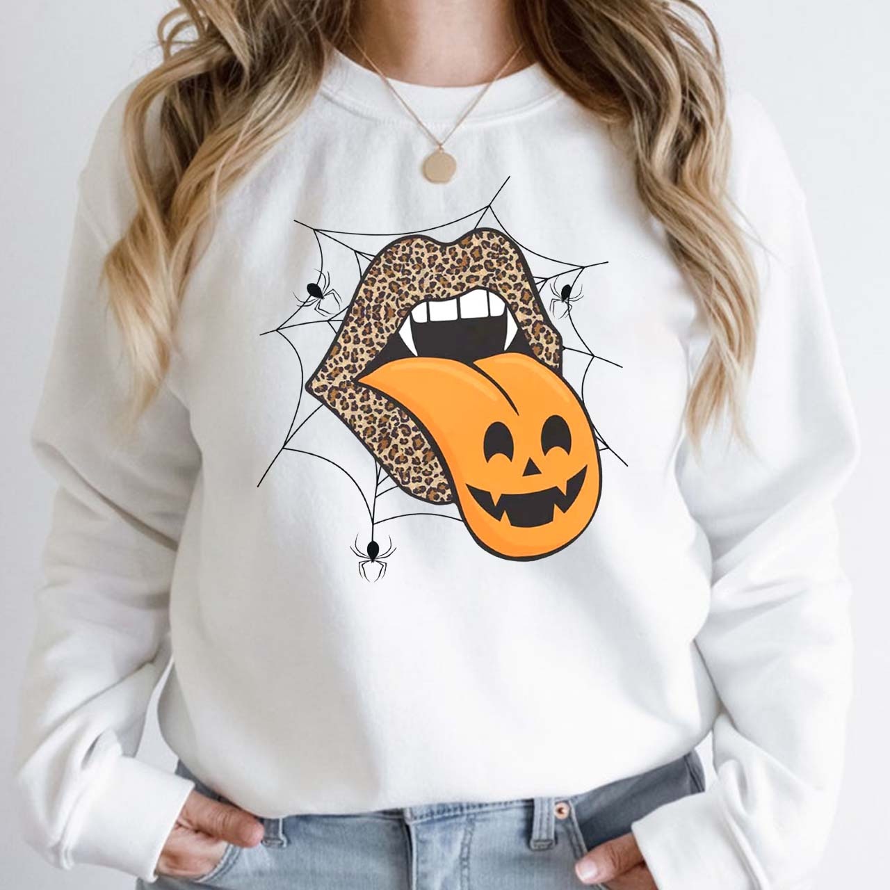 Halloween Lips Sweatshirt For Mama