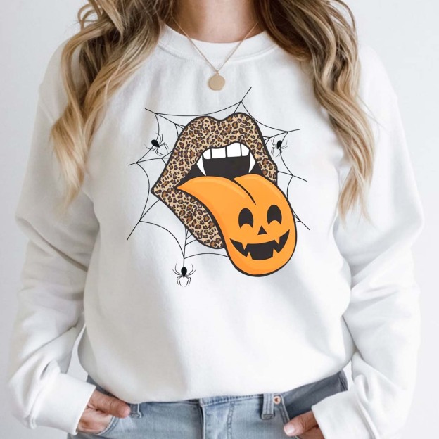 Halloween Lips Sweatshirt For Mama