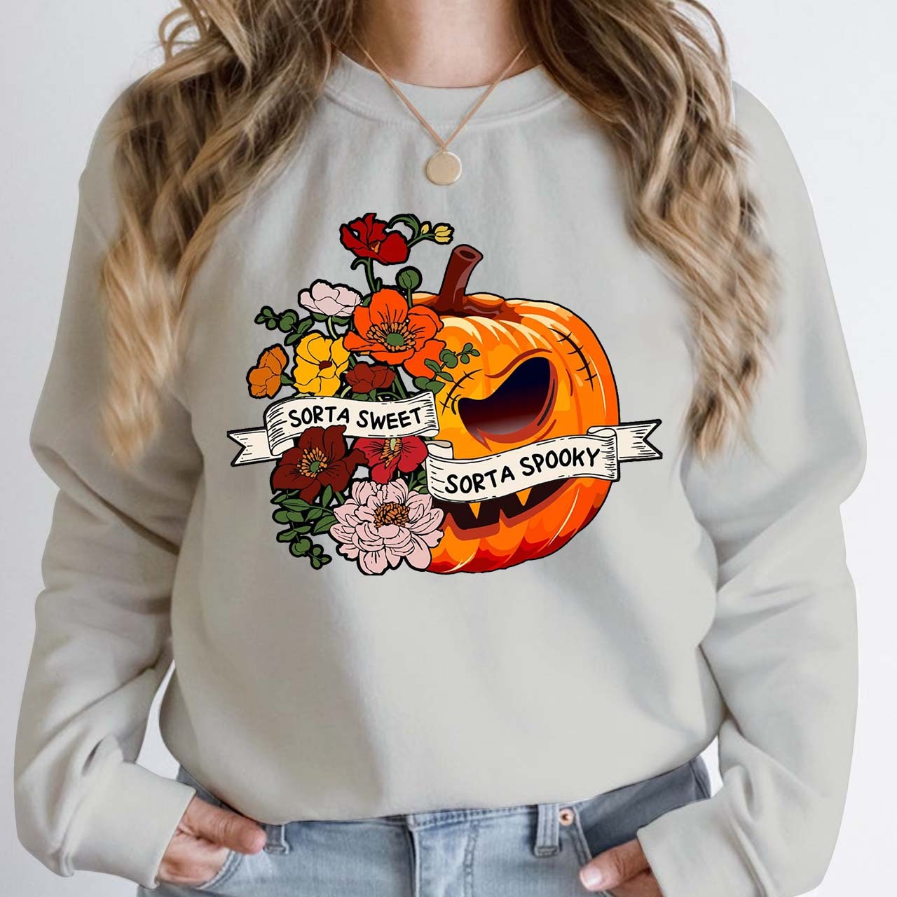 Halloween Sweet Sorta Spooky Sweatshirt For Mama