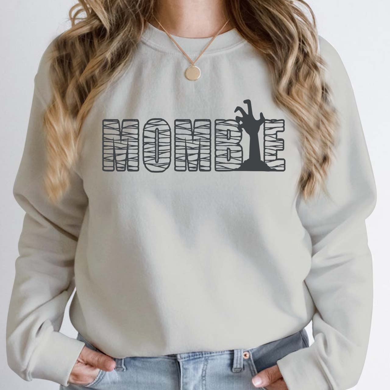 [CopyHalloween Spooky Momster Sweatshirt For Mama