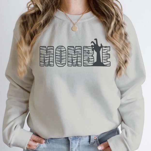 [CopyHalloween Spooky Momster Sweatshirt For Mama