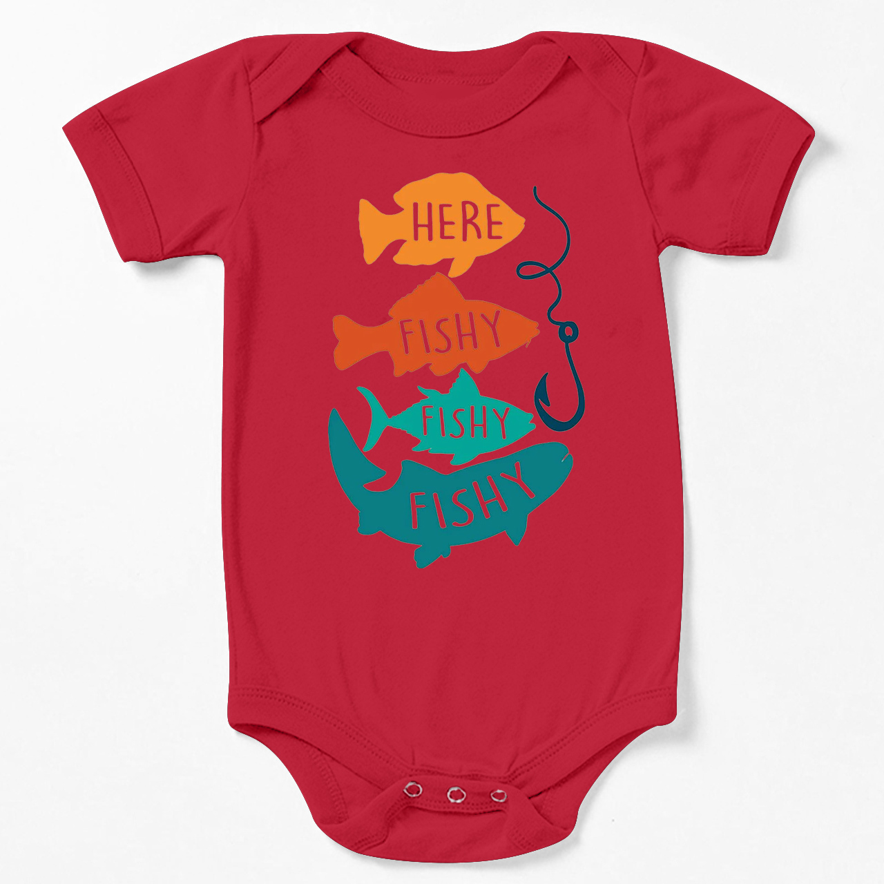 Retro Fishing Bodysuit For Baby