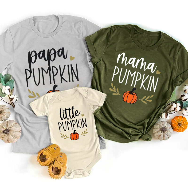 Pumpkin Heart Matching Family Group Shirts