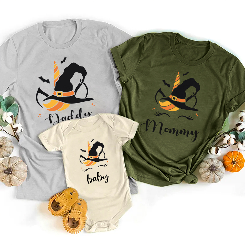 Personalized Magic Hat Family Halloween T-Shirts