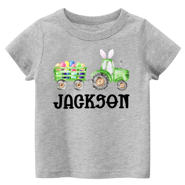 Personalized Bunny&Truck Easter Kids Shirt