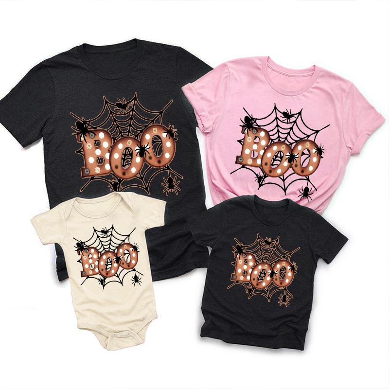 Boo Spider Halloween Matching Shirts