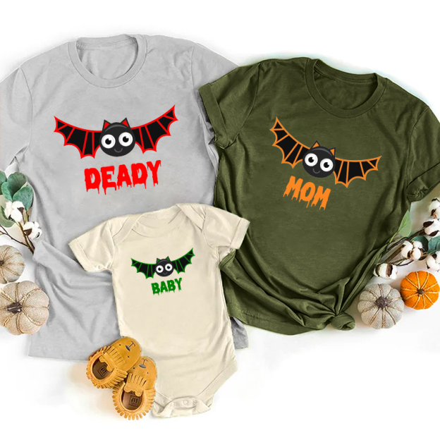 Halloween Bat Family Matching Shirts