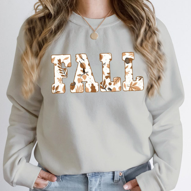 Halloween Fall Leaves Sweatshirt For Mama