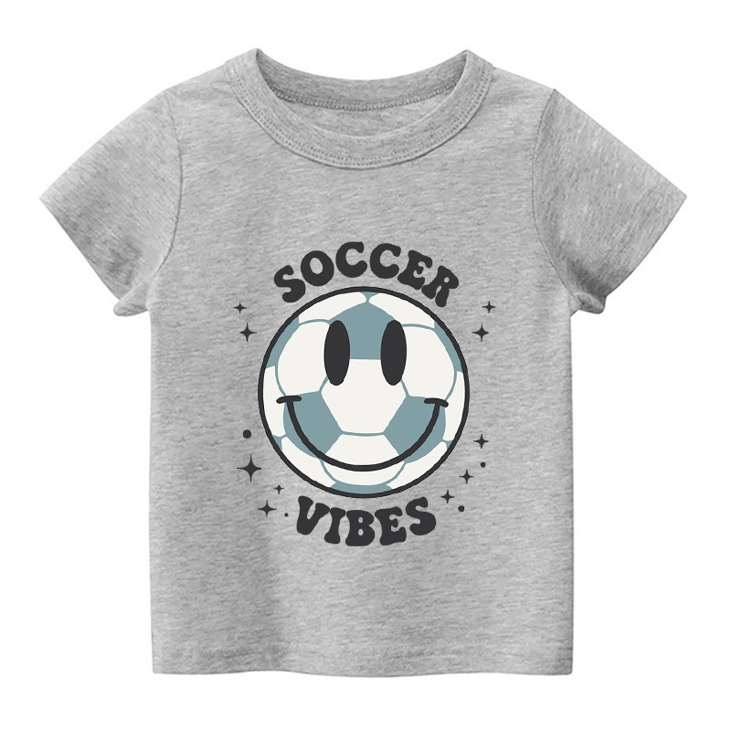 Soccer Vibes Smiley Face Kids Shirt