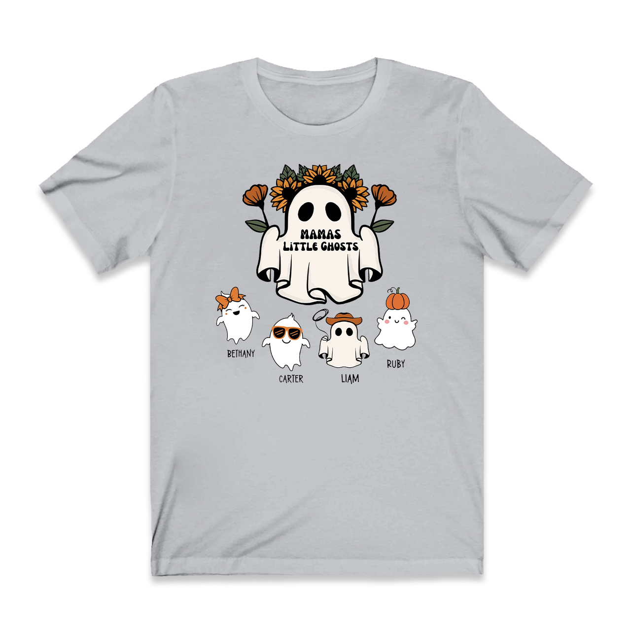 Personalized Cute Ghost Halloween Shirts For Mama