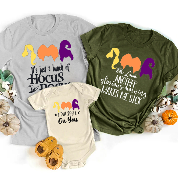 It's Just A Bunch Of Hocus Pocus Personalized Halloween Matching Shirts
