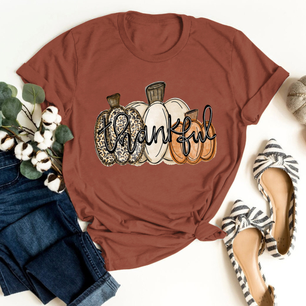 Leopard Pumpkin Fall Shirts For Her