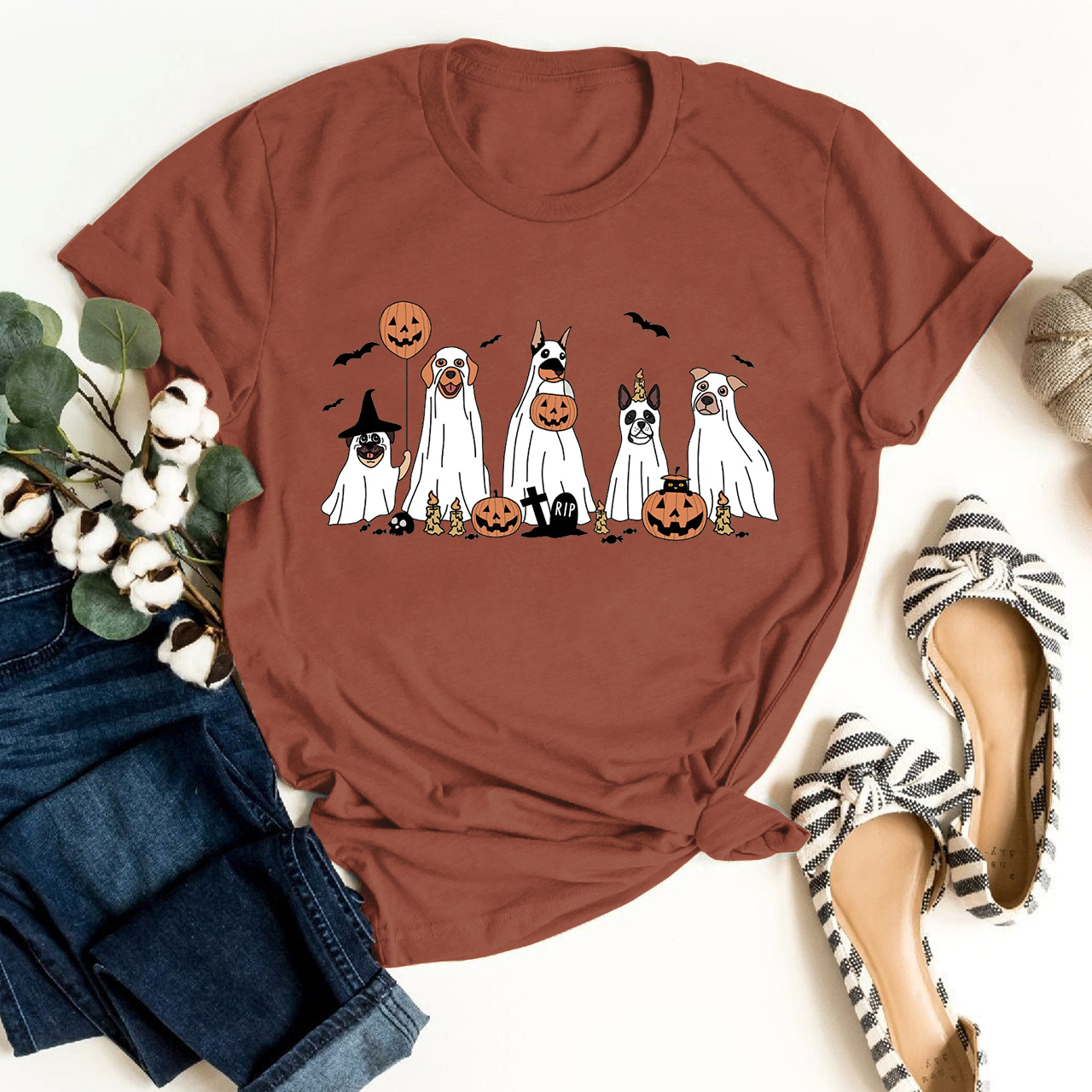 Retro Spooky Season Dog Halloween Shirts