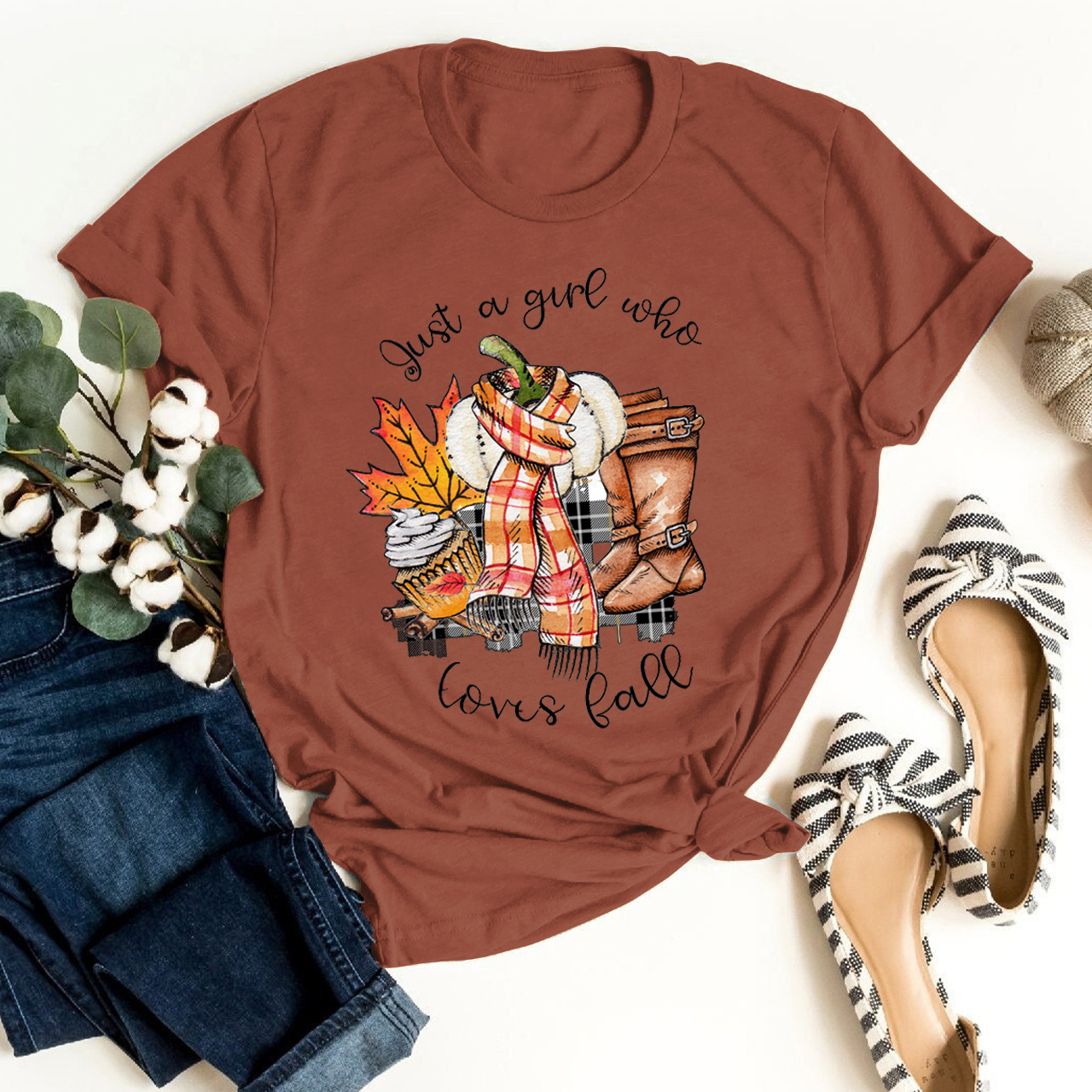 Just A Girl Who Loves Fall Shirts For Her