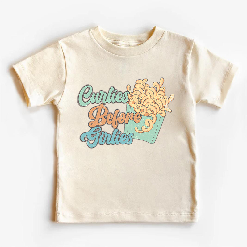 Curlies Before Girlies Kids Shirt