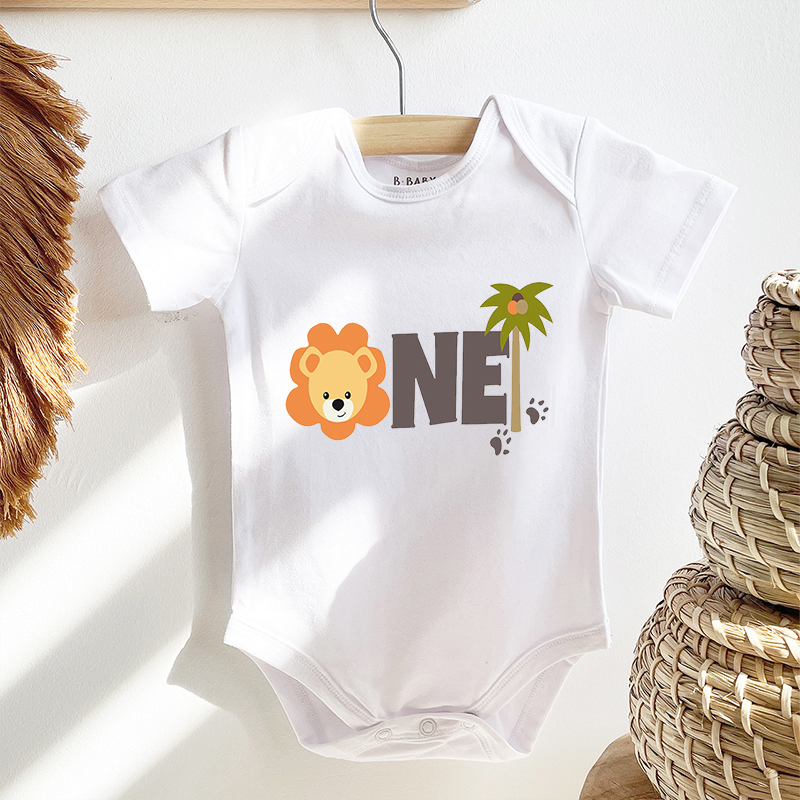 One Year Birthday Zoo Theme Bodysuit For Baby