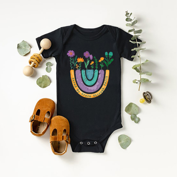 Saved By Grace Through Faith Bodysuit For Baby