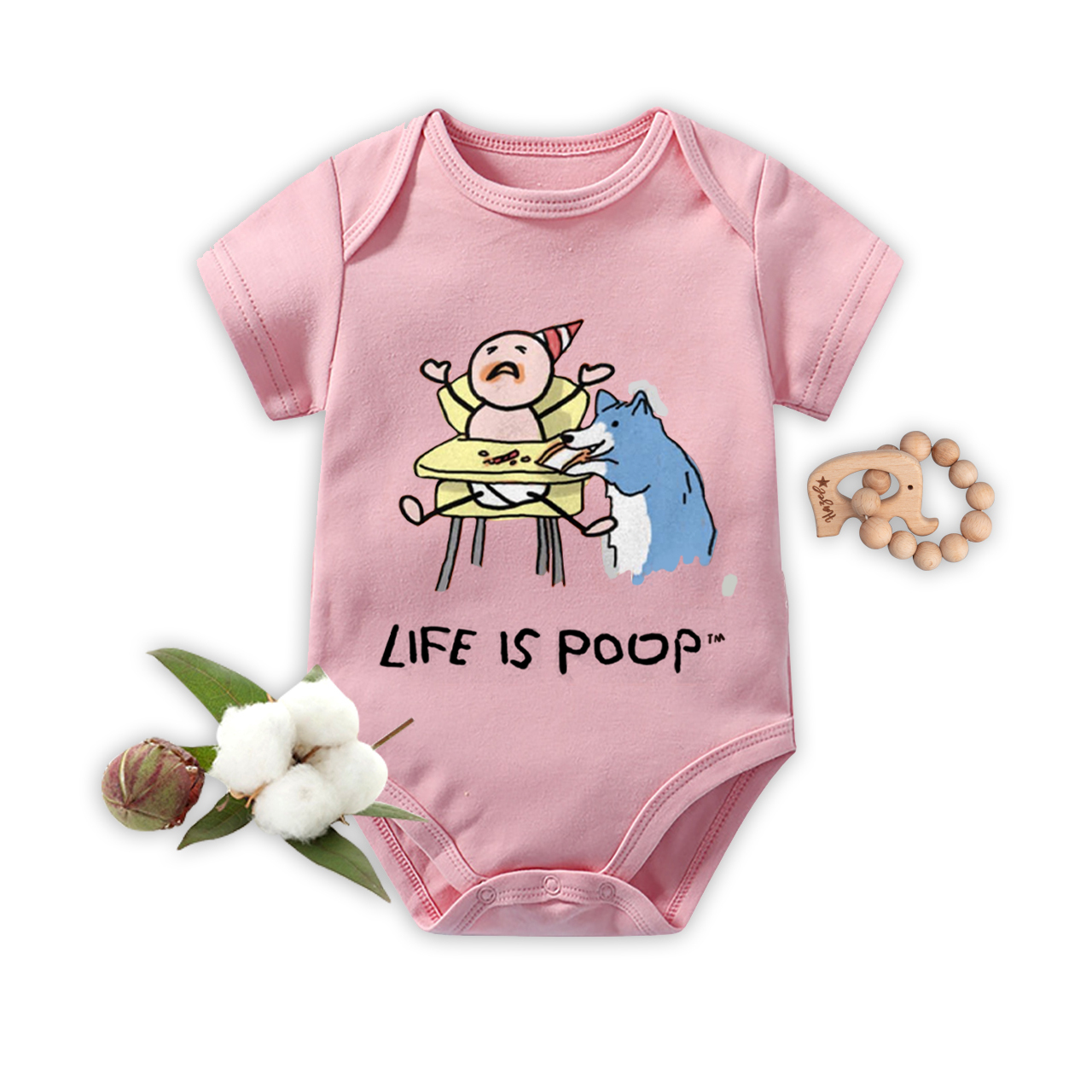Life Is Poop Bodysuit For Baby