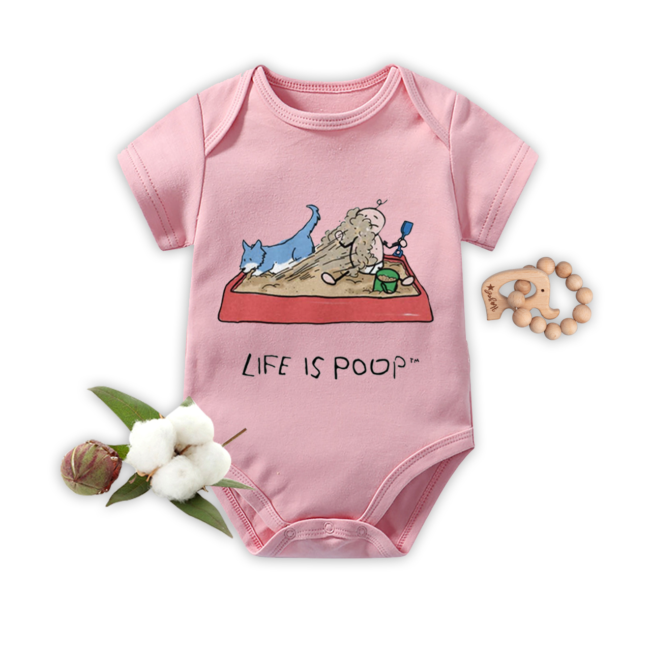 Life Is Poop Mud Bodysuit For Baby