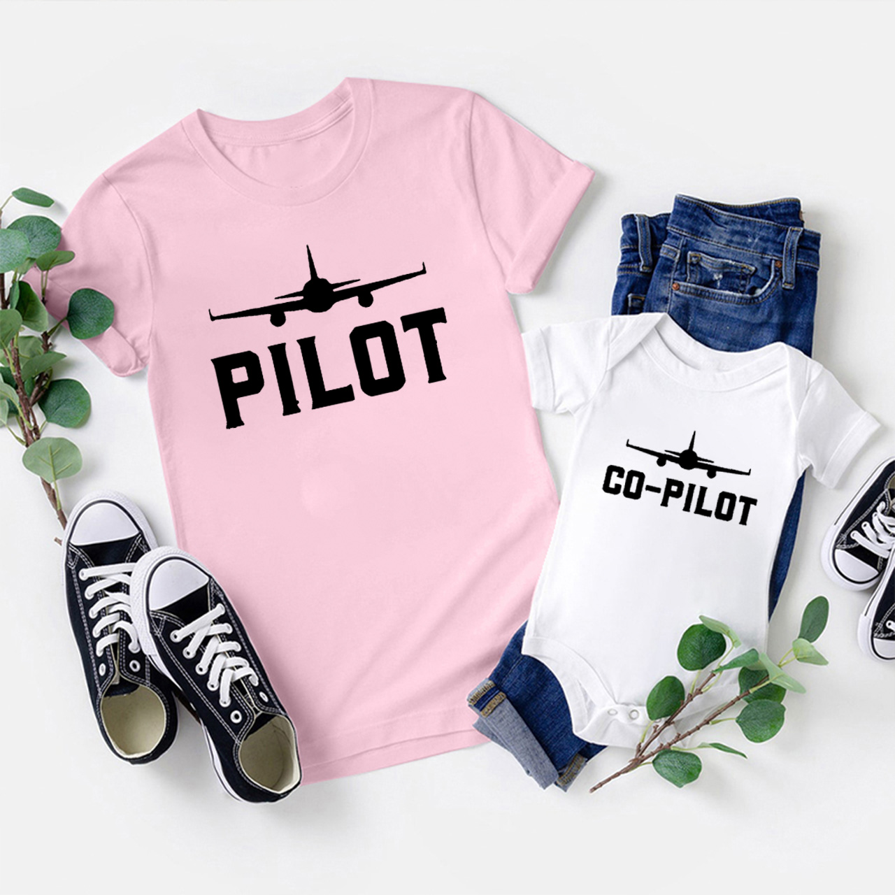 Pilot&Cute Co-Pilot Matching Shirt For Daddy And Me
