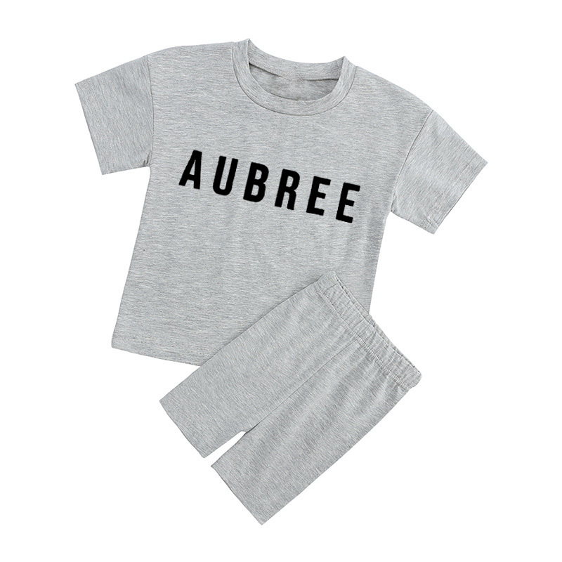 Personalized Toddler Girls Biker Shorts&Tee