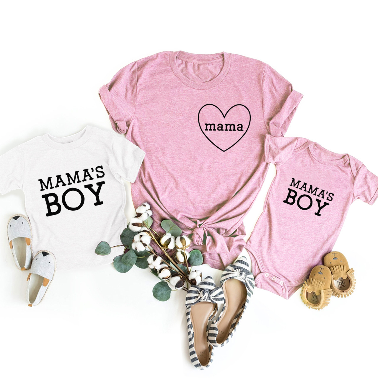 Mama & Mama's BOY GIRL Matching Tees For Mother's Day