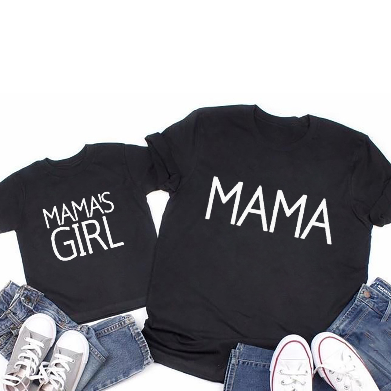 Mama or Mama's Boy & Girl Mother's Day Gift Matching T-Shirt