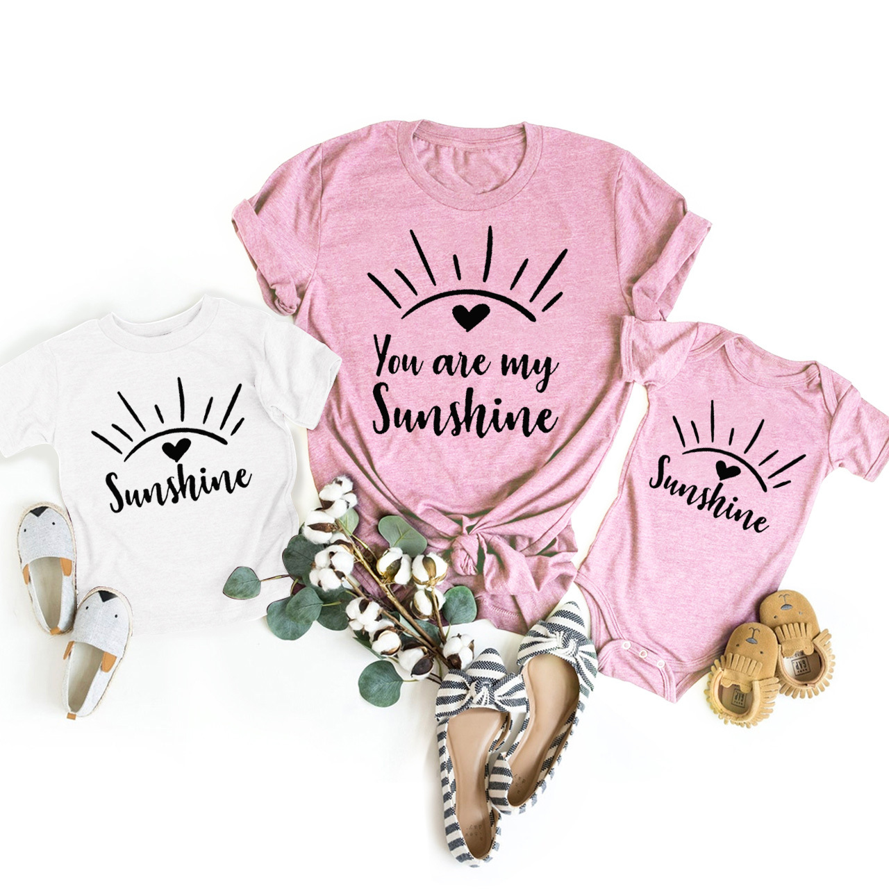 You Are My Sunshine-Mother's Day Gift T-Shirts For Mom & Kids