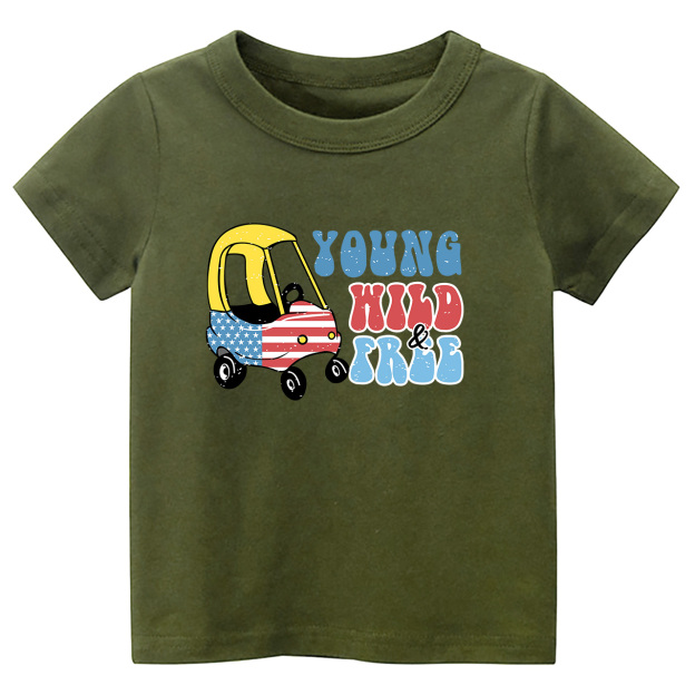 Young Wild&Free Independence Day Toddler Tees