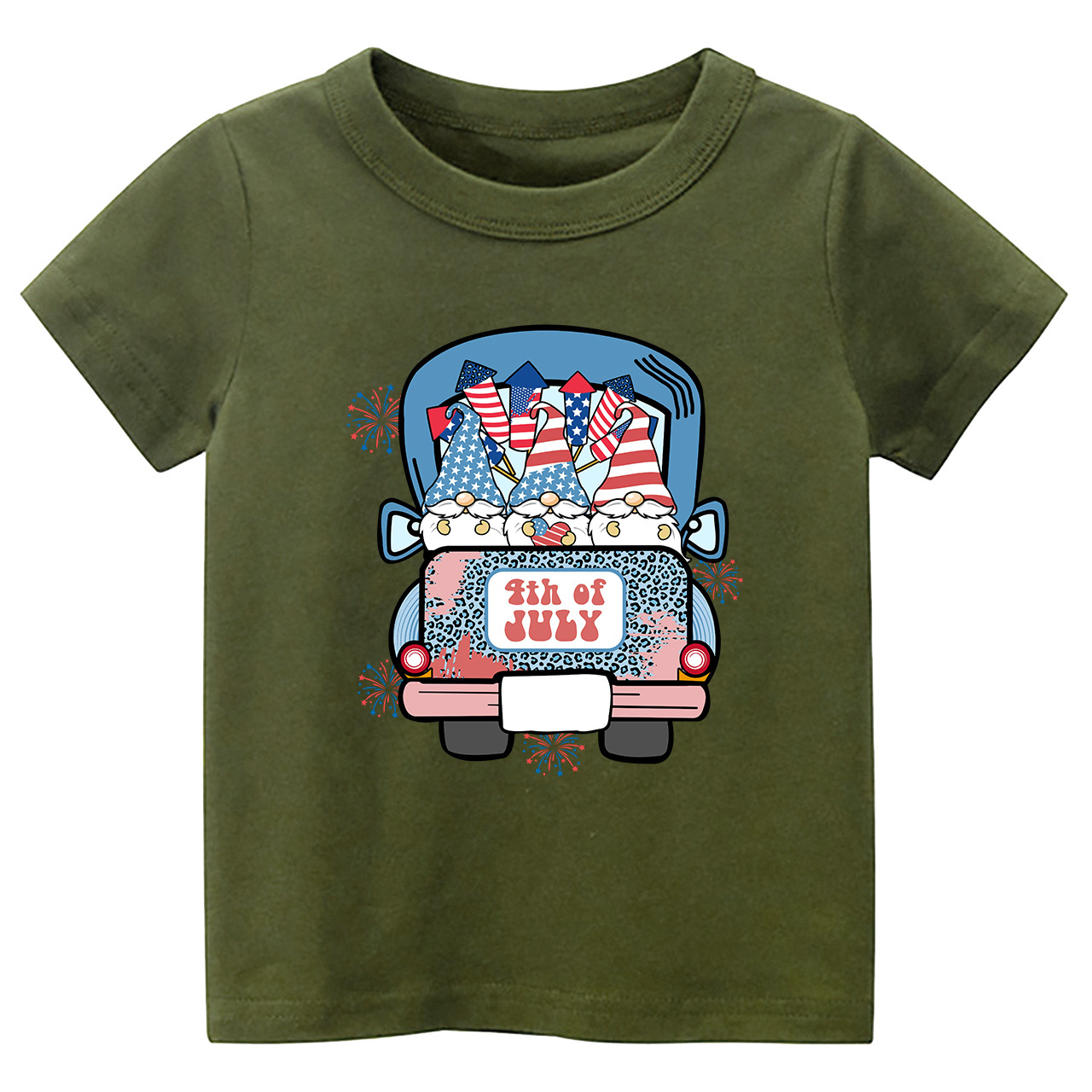 4th Of July Truck Toddler Tees