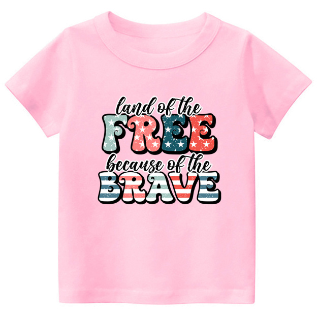 Land Of The Free Retro Toddler Tees